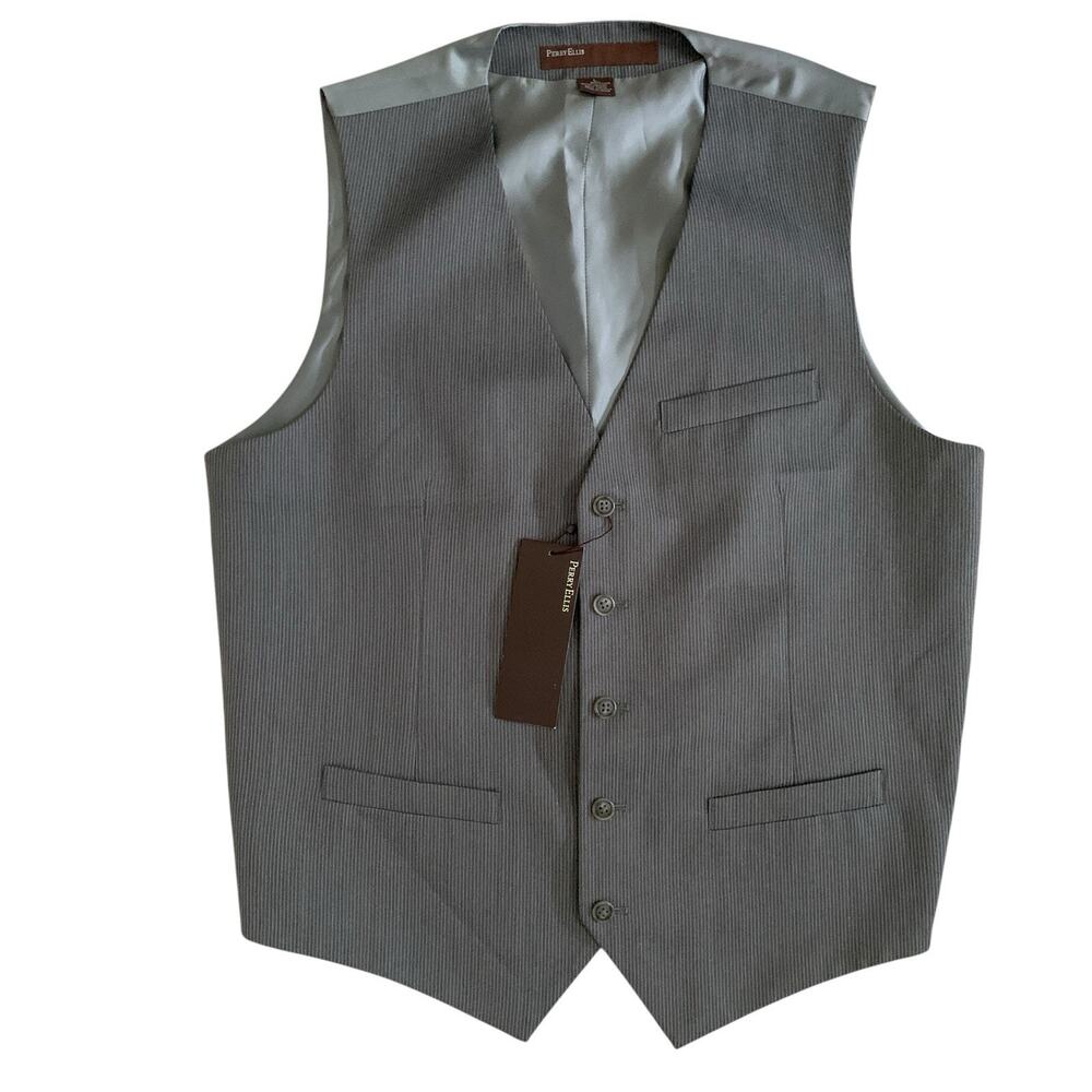 Perry Ellis Men's Size L Principles 5 Buttons Vest Brand New